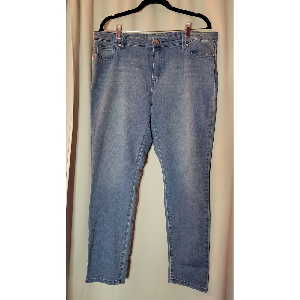 Michael Kors Stretch Denim Mid-rise Ankle Skinny Jeans Light Wash 14